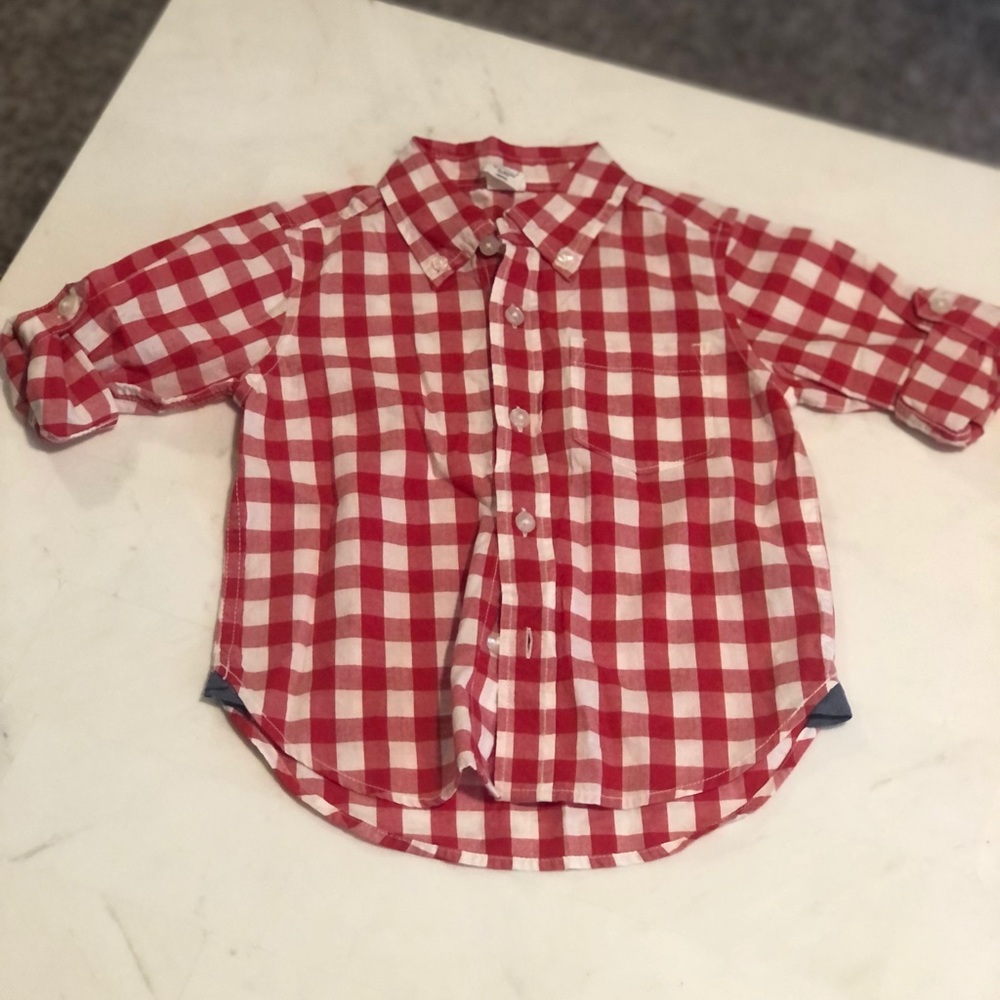 GAP checkerboard shirt. Toddler Boy